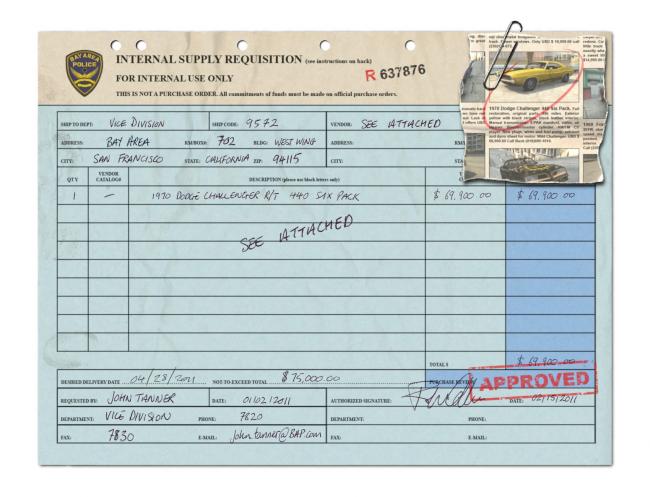 Réquisition voiture de Tanner